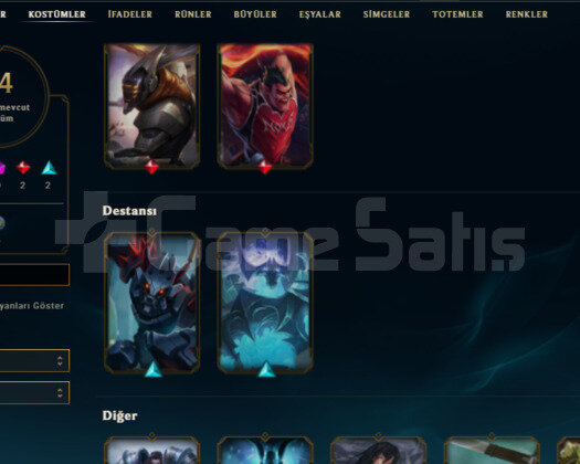 2013 KAYIT NADIR SIMGELI 14 SKIN 65 HERO UNRANKED