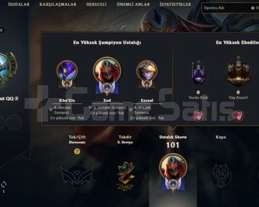 2013 KAYIT NADIR SIMGELI 14 SKIN 65 HERO UNRANKED