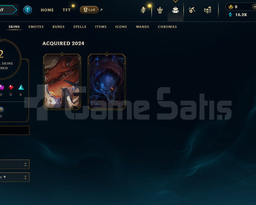 TR Unranked | 2 Kostüm - 16K Mö | LoL Hesap