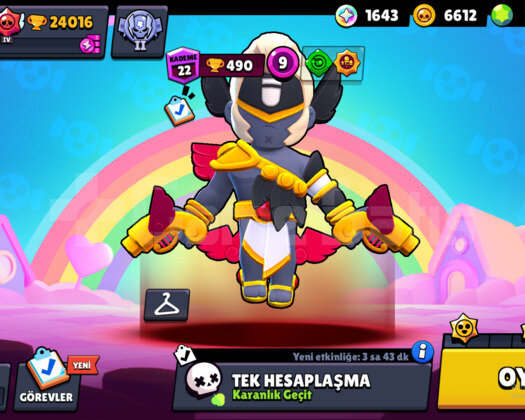 24000 KUPALI + ELMASLI + SKİNLİ BRAWL STARS HESABI