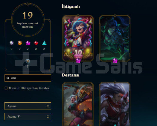 2013 KAYIT 19 KOSTUM 58 HERO RUH SOMUREN VAYNE ACC