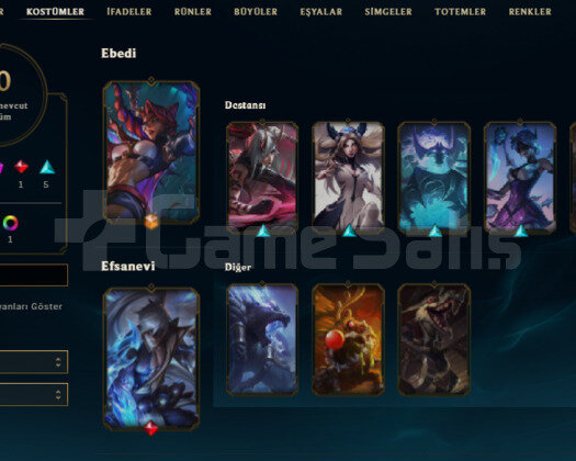 RUH DOVUSCUSU SAMIRA 10 KOSTUM 50 HERO GOBLIN ACC