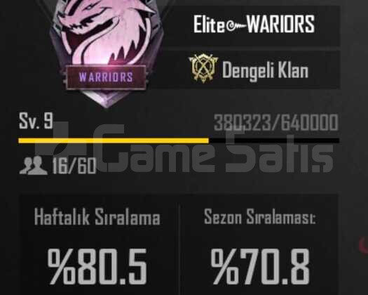 9.6 SEVİYE KLAN İSİM AKTİF 5 DAKİKADA TESLİMAT
