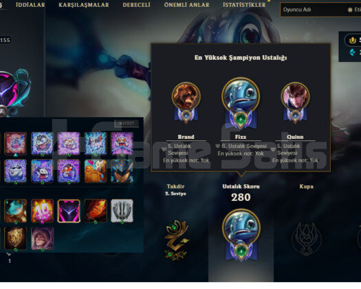 155 LEVEL 70 HERO 17 SKIN 40K MÖ UNRANKED HANDMADE