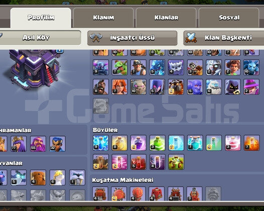 Clash of Clans BB 15 Hesap Herolar Güzel