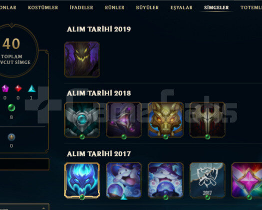 EUW 2017 KAYIT 42 HERO 0 SKIN 6K MAVI OZ UNRANKED