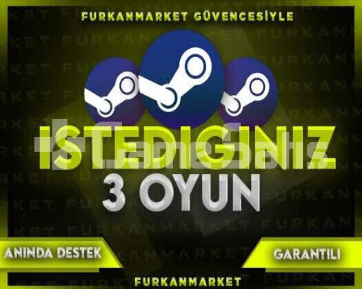İSTEDİĞİNİZ 3 OYUN SINIRSIZ DESTEK/GARANTİLİ