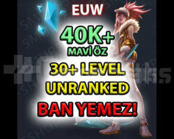 EUW UNRANKED HESAP - 40K MAVİ ÖZ - BAN YOK