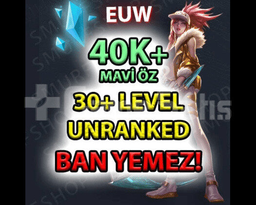 EUW UNRANKED HESAP - 40K MAVİ ÖZ - BAN YOK