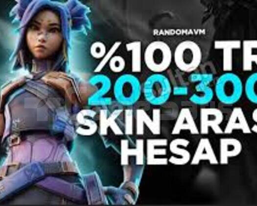 VALORANT 200-300 SKİN ARASI 100 TR RANDOM HESAP