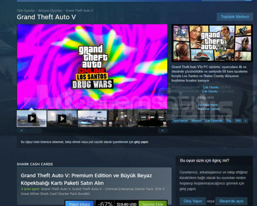 STEAM GTA V PREMİUM ONLINE  İLK Mail teslim
