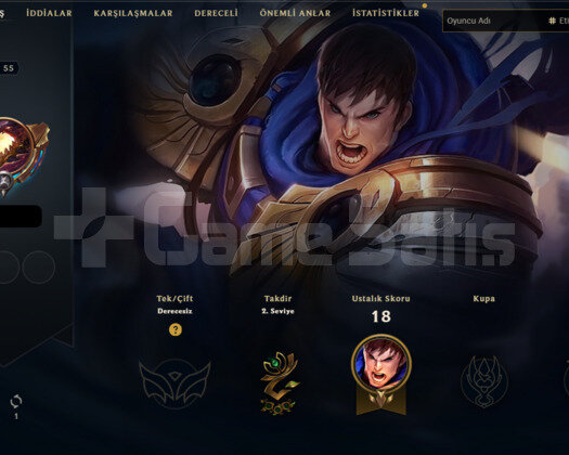 55 LVL 2020 KURULUM UNRANKED LOL HESABI 18K M.Ö