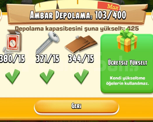 17 LVL 2500 DEPOLU AGİL. AMBAR DOLU OYUN