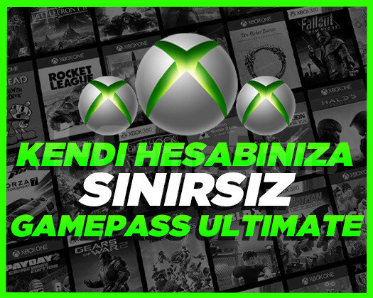 KENDİ HESABINIZA + Sınırsız Xbox Gamepass Ultimate