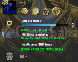CS2 Prime | Premier Aktif | Yeşil Faktör + Garanti