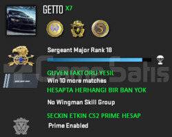 CS2 Prime | Premier Aktif | Yeşil Faktör + Garanti