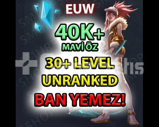 EUW UNRANKED HESAP - 40K MAVİ ÖZ - BAN YOK