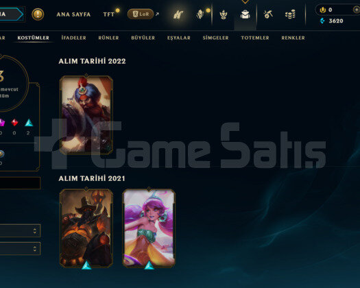 EUW UNRANKED S11 HESABI 3 KOSTÜM GANİMETİ DOLU