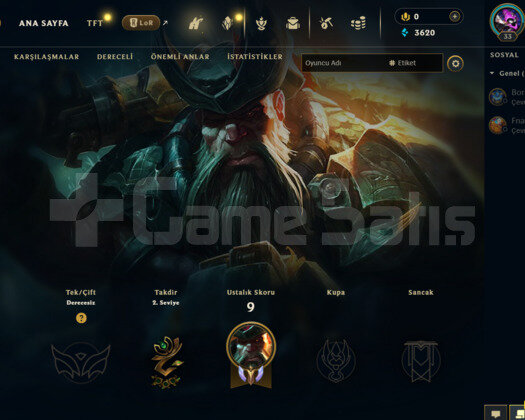 EUW UNRANKED S11 HESABI 3 KOSTÜM GANİMETİ DOLU