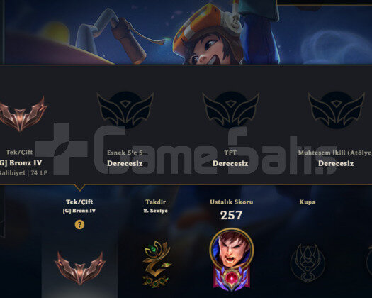 TR 2014 KURLUM BRONZ4 9SKIN 80HERO NADİR HESAP 9kö