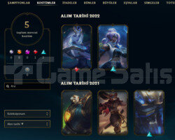 TR 2021 REG 5 SKIN 32 HERO S11 GOLD UNRANKED HESAP