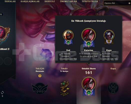 TR 2018 KURULUM 70LVL 23 SKIN HANDMADE UNRANKED