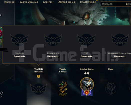 TR 1 KOSTUM 22 HERO HANDMADE UNRANKED HESAP