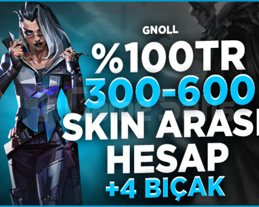 100TR SUNUCU 300-500 SKİN +4 BIÇAKLI DOLU
