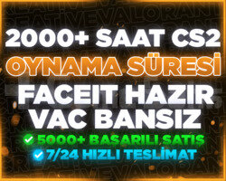 2000+ SAAT CS2 | FACEİT HAZIR | VAC BANSIZ HESAP