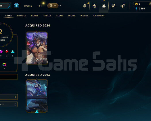 TR Unranked | 2 Kostüm - 22 Hero | LoL Hesap