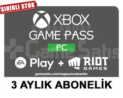 GAME PASS PC + EA PLAY + RIOT GAMES - 3 AYLIK