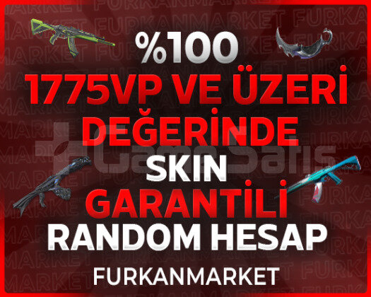 UVİP++ 1775VP VE ÜZERİ SKİN GARANTİLİ RANDOM HESAP