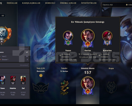 2017 KURULUM 80 LVL HANDMADE LOL HESABI
