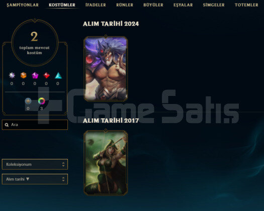 TR 2017 KURULUM 2 SKIN 30 HERO HANDMADE UNRANKED