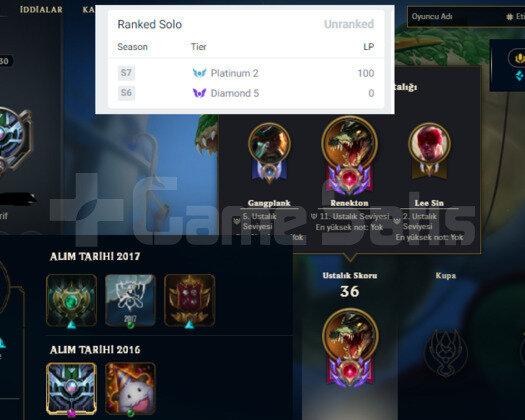 TR 2016 KURULUM SEZON 6 DIA RENEKTON MAIN 7 SKIN