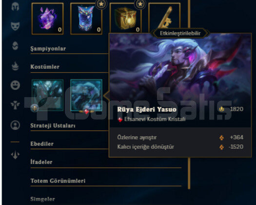 TR 7 SKIN 32 HERO RUYA EJDERI YASU HANDMADE UNRANK