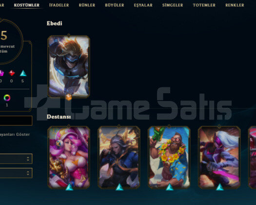 TR 2017 KAYIT 15 SKIN 37 HERO NADIR SIMGELI HESAP