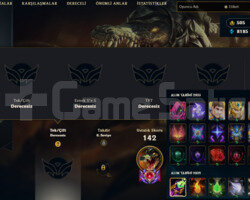 TR 20 SKIN 81 HERO HANDMADE UNRANKED 500RPLİ HESAP