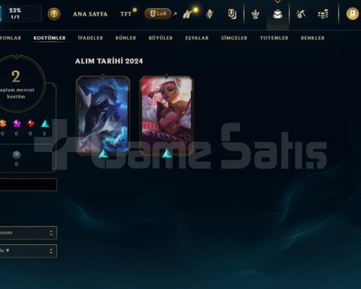 Plat 2 +25LP 2Skin Yeni temiz hesap KDA Qiyana