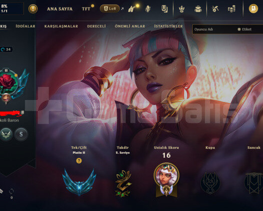 Plat 2 +25LP 2Skin Yeni temiz hesap KDA Qiyana