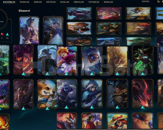 EUW2100RP 51SKIN 83HERO BOL GANIMET FIRSAT HESABI