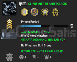 CS2 Prime | Premier Aktif | Yeşil Faktör + Garanti