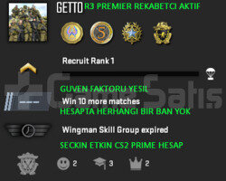 CS2 Prime | Premier Aktif | Yeşil Faktör + Garanti