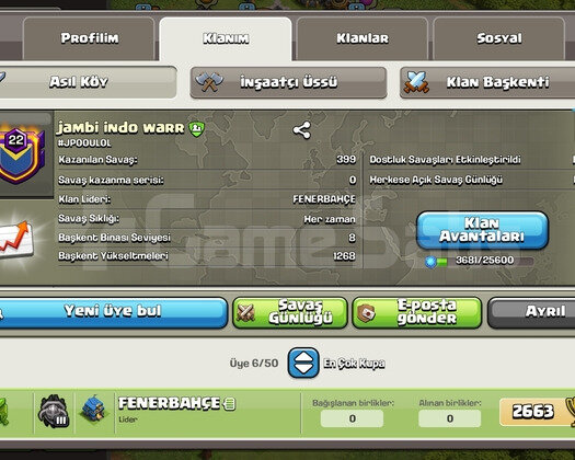 22 SEVİYE KLAN 8 SEVİYE BAŞKENT