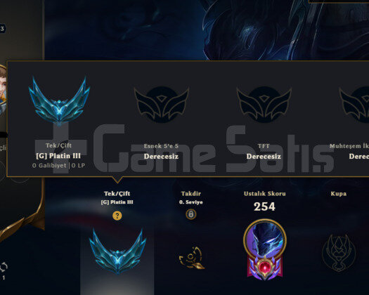 TR2019  H.M 133LVL  YÜKSEK MMR PLAT3 32SKIN 93HERO