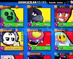 53 KAREKTERLİ BRAWL STARS HESABI