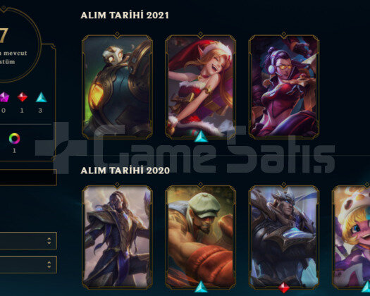 TR HANDMADE GOLD2  YÜKSEK MMR 7SKIN 44 HERO