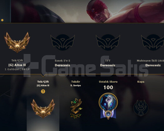 TR HANDMADE GOLD2  YÜKSEK MMR 7SKIN 44 HERO