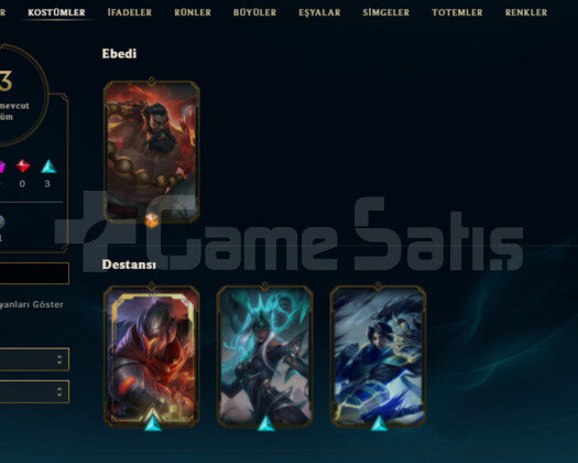 TR 2013 KURULUM 43 SKIN 105 HERO HANDMADE UNRANKED