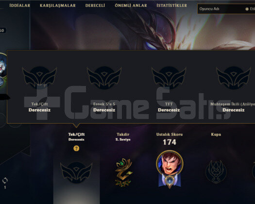 TR 2013 KURULUM 43 SKIN 105 HERO HANDMADE UNRANKED